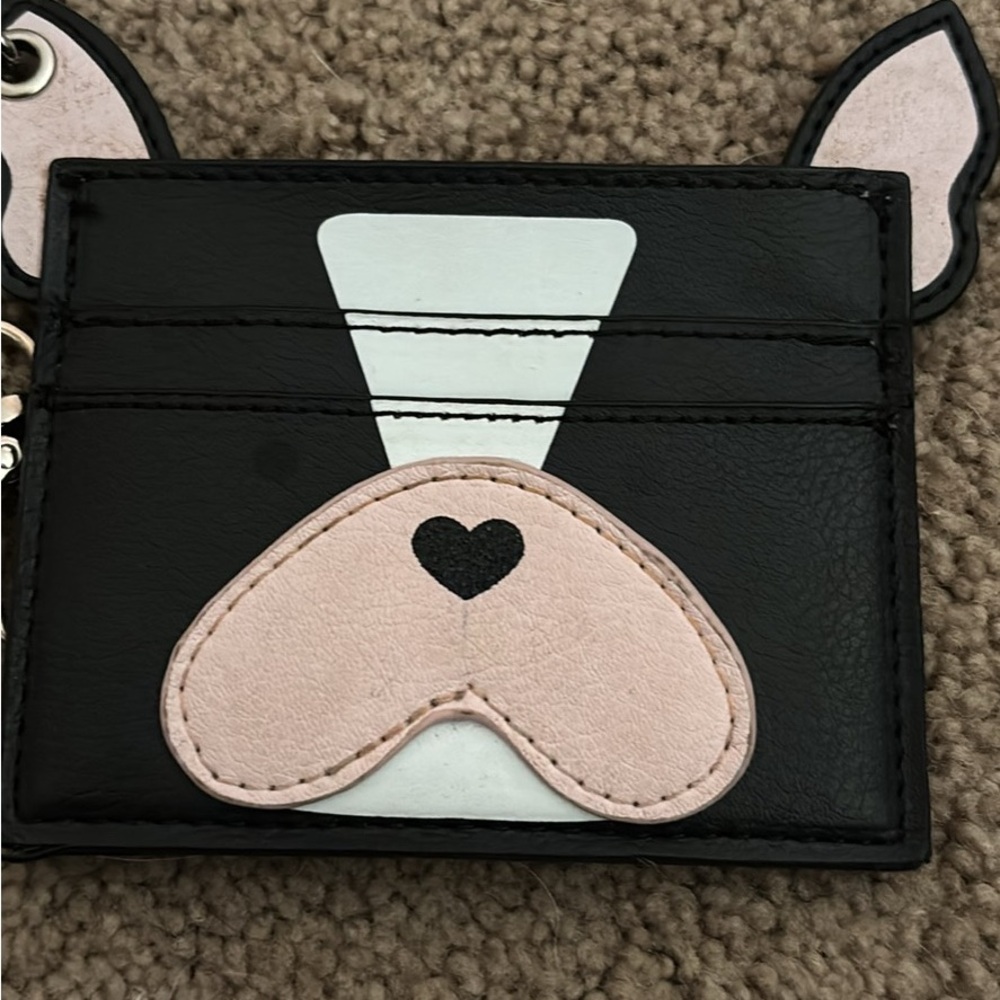 Black dog wallet key chain wallet